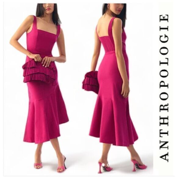 the ariana square neck asymmetrical ruffle hem dress Ava Presley 47206 main image 1